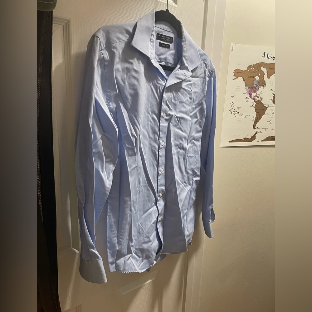 Men’s blue dress shirt